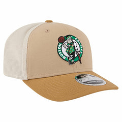 Boston Celtics Two-Tone 9SEVENTY Adjustable Trucker Hat Tan/Light Brown