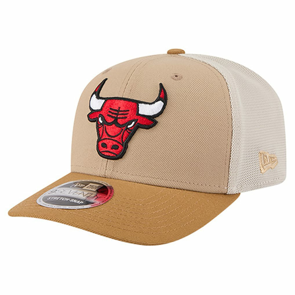 Chicago Bulls Two-Tone 9SEVENTY Adjustable Trucker Hat Tan/Light Brown