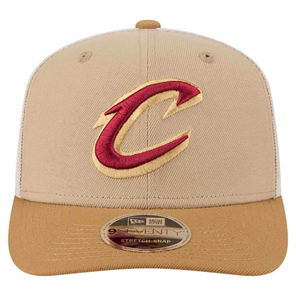 Cleveland Cavaliers Two-Tone 9SEVENTY Adjustable Trucker Hat Tan/Light Brown