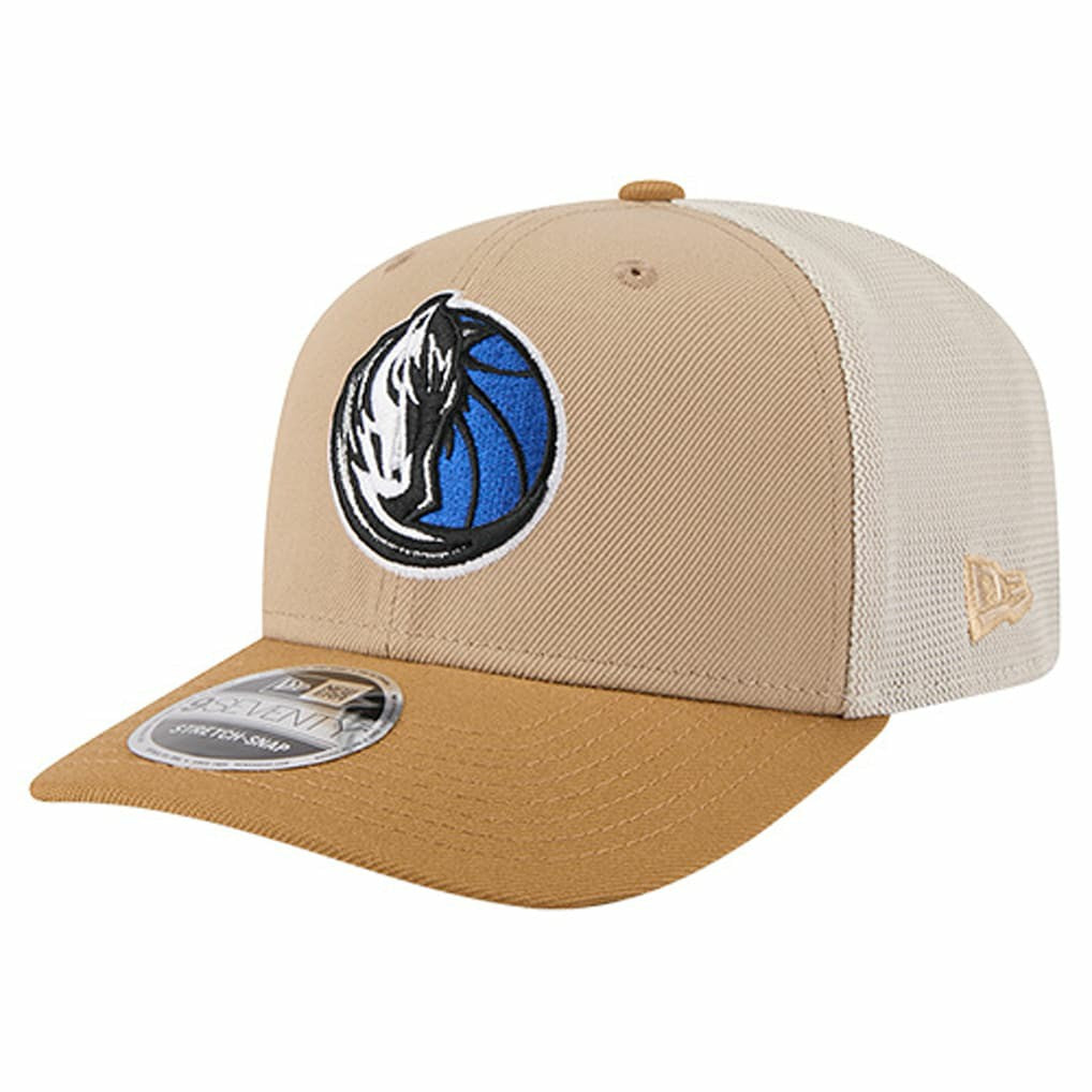 Dallas Mavericks Two-Tone 9SEVENTY Adjustable Trucker Hat Tan/Light Brown