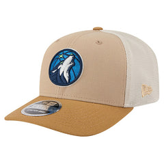 Minnesota Timberwolves Two-Tone 9SEVENTY Adjustable Trucker Hat Tan/Light Brown