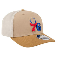 Philadelphia 76ers Two-Tone 9SEVENTY Adjustable Trucker Hat Tan/Light Brown