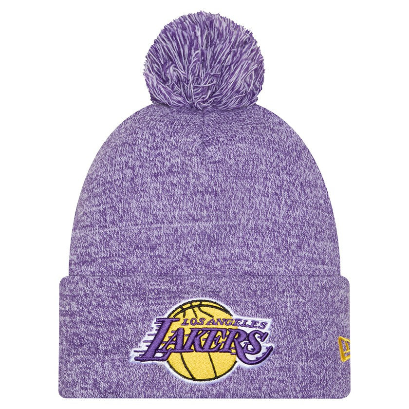 Los Angeles Lakers Marled Cuffed Knit Hat with Pom Purple