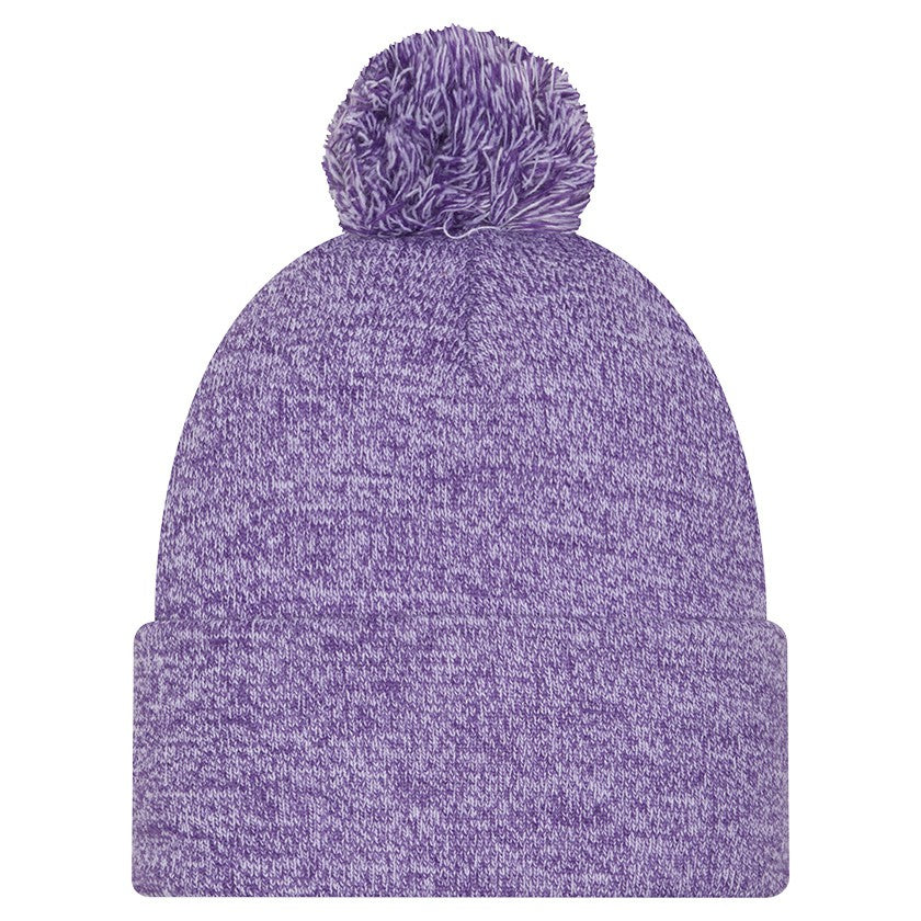 Los Angeles Lakers Marled Cuffed Knit Hat with Pom Purple