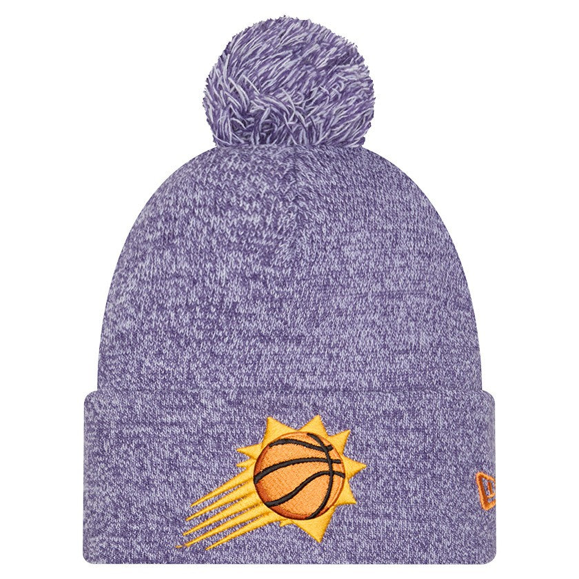Phoenix Suns Marled Cuffed Knit Hat with Pom Purple