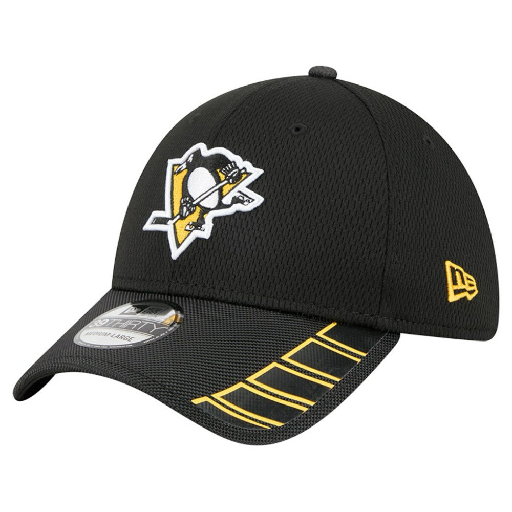 NHL Pittsburgh Penguins New Era Visor Hit 39THIRTY Flex Hat - Black