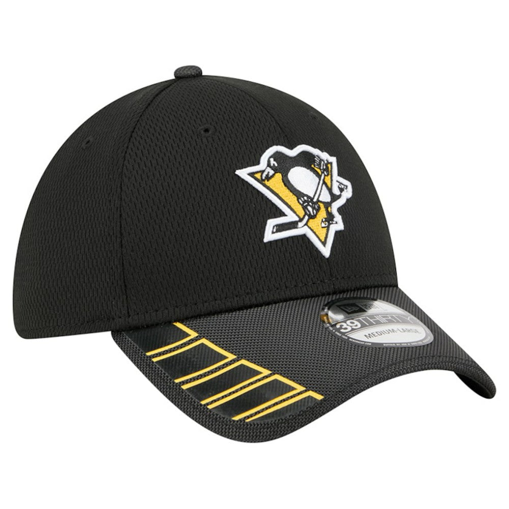 NHL Pittsburgh Penguins New Era Visor Hit 39THIRTY Flex Hat - Black