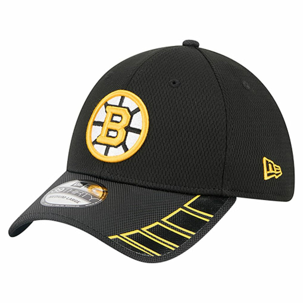 NHL Boston Bruins New Era Visor Hit 39THIRTY Flex Hat - Black