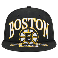 NHL Boston Bruins New Era Oversized Vintage Arch 59Fifty Fitted Hat - Black