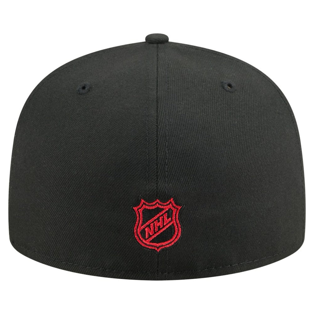 NHL Chicago Blackhawks New Era Oversized Vintage Arch 59Fifty Fitted Hat - Black