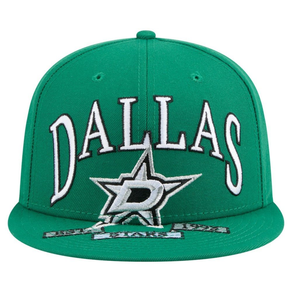 NHL Dallas Stars New Era Oversized Vintage Arch 59Fifty Fitted Hat - Kelly Green