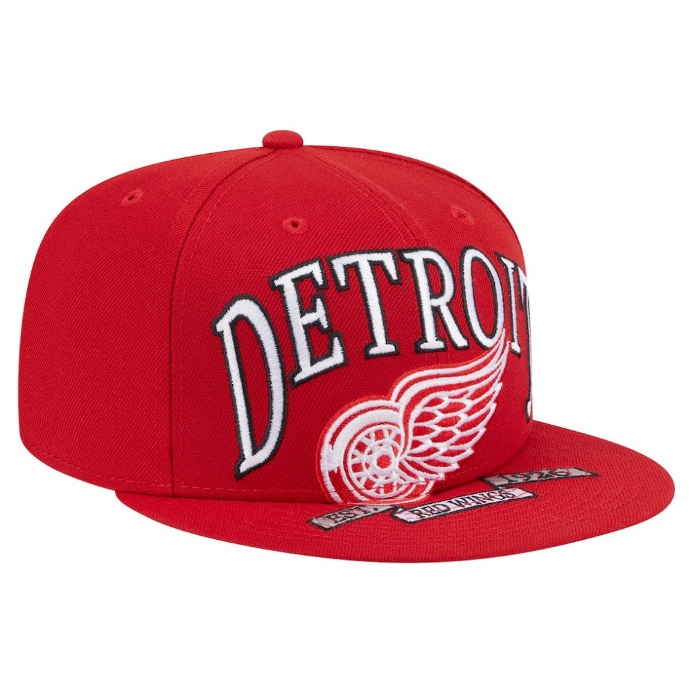 NHL Detroit Red Wings New Era Oversized Vintage Arch 59Fifty Fitted Hat - Red