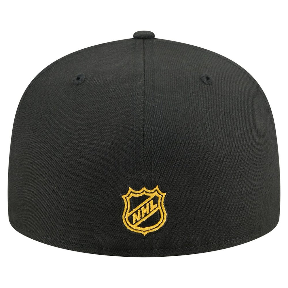 NHL Pittsburgh Penguins New Era Oversized Vintage Arch 59Fifty Fitted Hat - Black