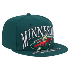 NHL Minnesota Wild New Era Oversized Vintage Arch 59Fifty Fitted Hat - Green