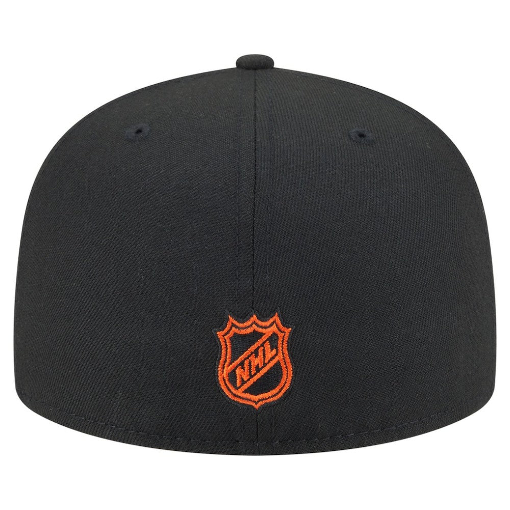 NHL Philadelphia Flyers New Era Oversized Vintage Arch 59Fifty Fitted Hat - Black
