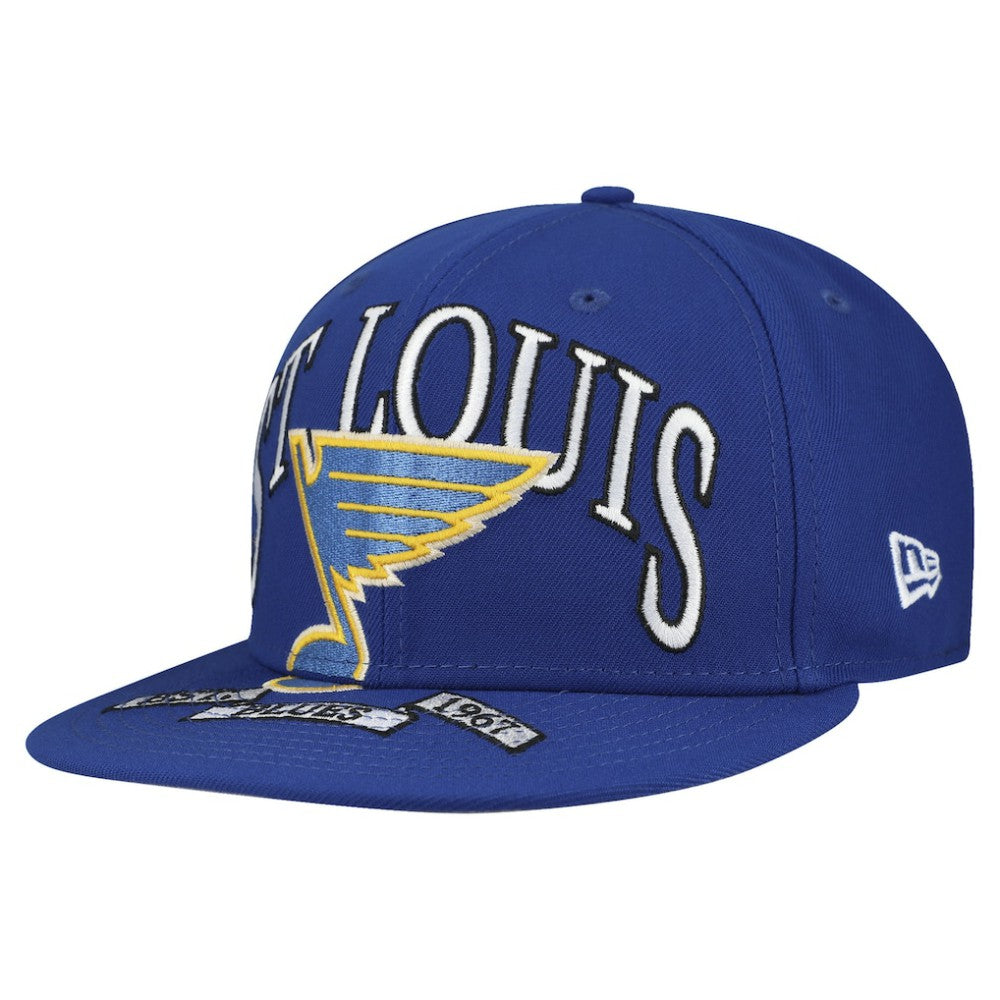 NHL St. Louis Blues New Era Oversized Vintage Arch 59Fifty Fitted Hat - Blue