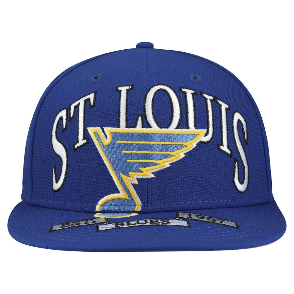 NHL St. Louis Blues New Era Oversized Vintage Arch 59Fifty Fitted Hat - Blue