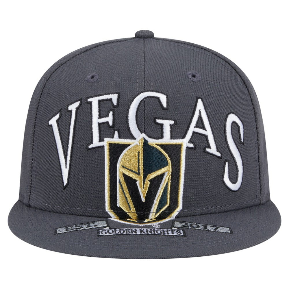 NHL Vegas Golden Knights New Era Oversized Vintage Arch 59Fifty Fitted Hat - Gray