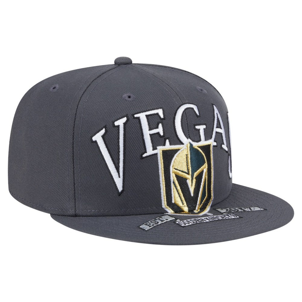 NHL Vegas Golden Knights New Era Oversized Vintage Arch 59Fifty Fitted Hat - Gray