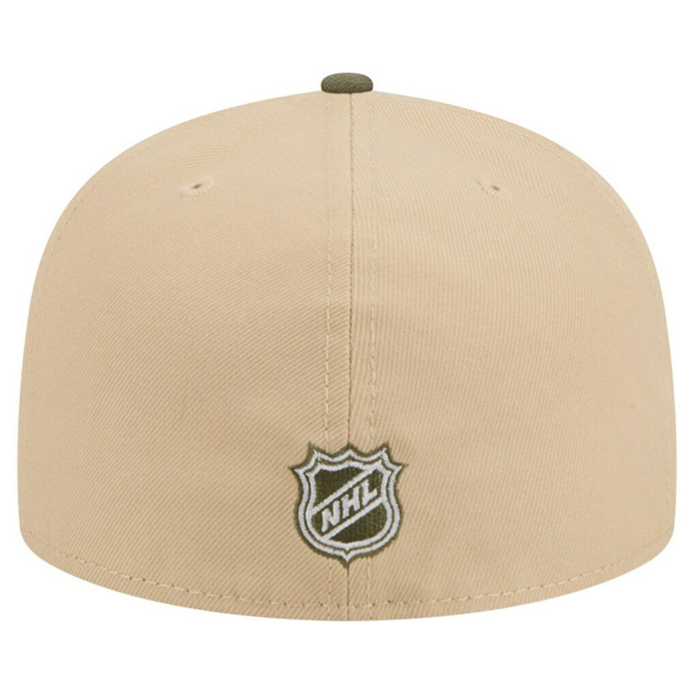 NHL Philadelphia Flyers New Era Color Pack Two-Tone 59FIFTY A-Frame Fitted Hat - Tan/Olive