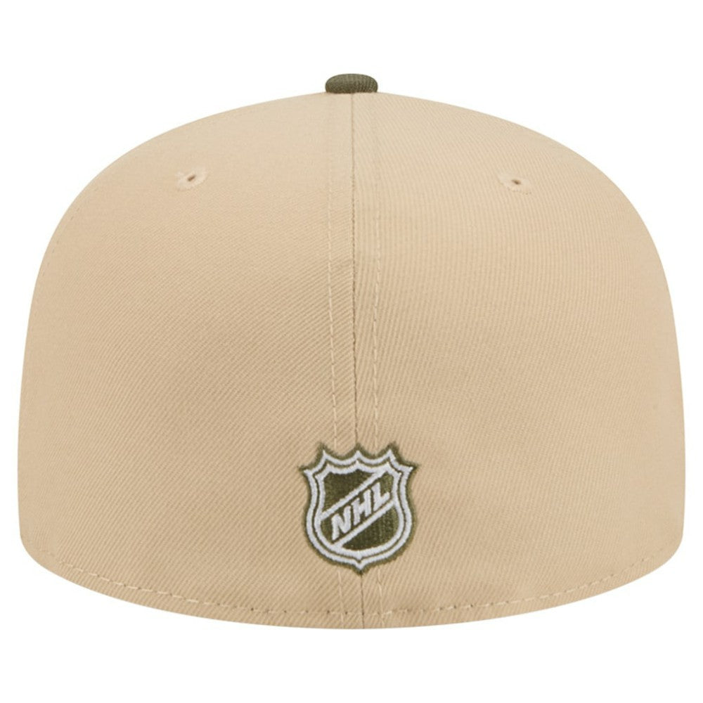 NHL Boston Bruins New Era Color Pack Two-Tone 59FIFTY A-Frame Fitted Hat - Tan/Olive