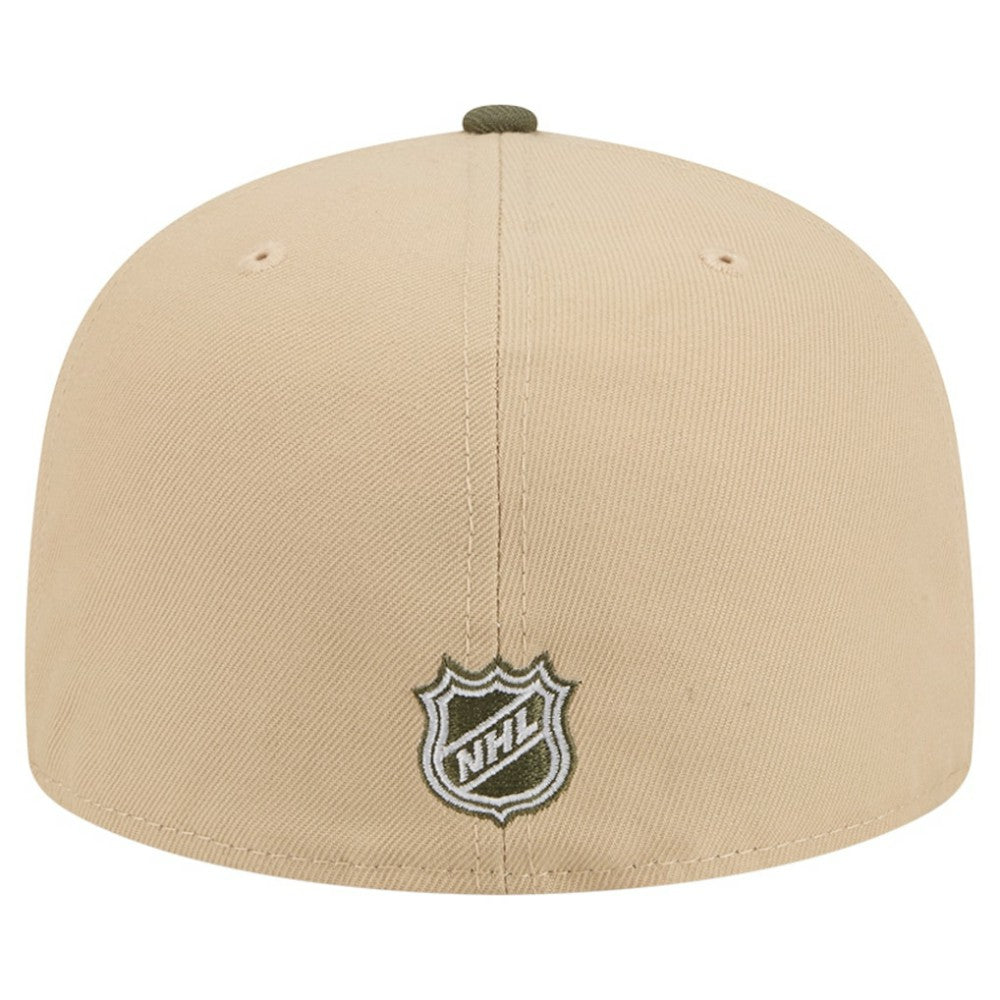 NHL Colorado Avalanche New Era Color Pack Two-Tone 59FIFTY A-Frame Fitted Hat - Tan/Olive