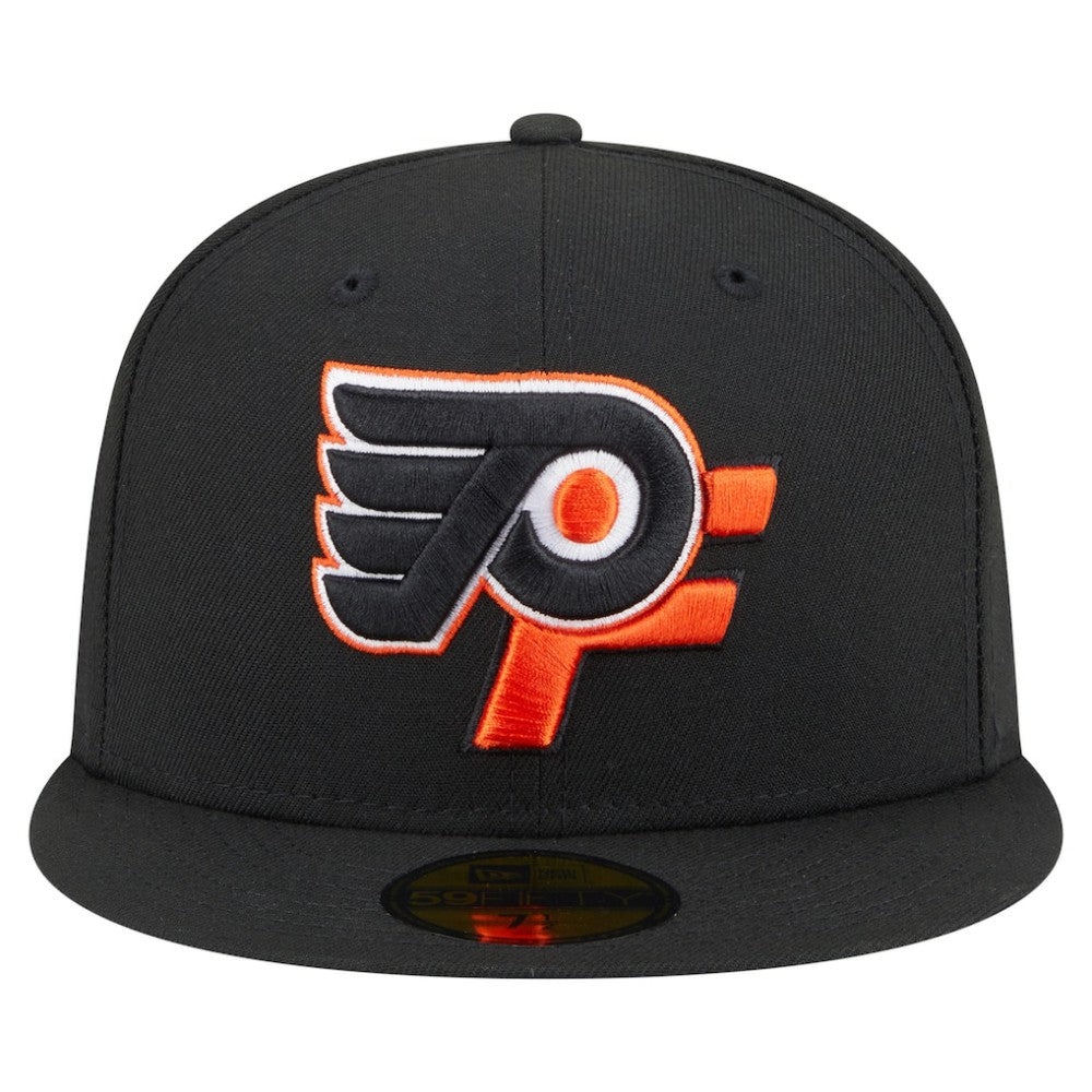NHL Philadelphia Flyers New Era Deceptor 59FIFTY Fitted Hat - Black