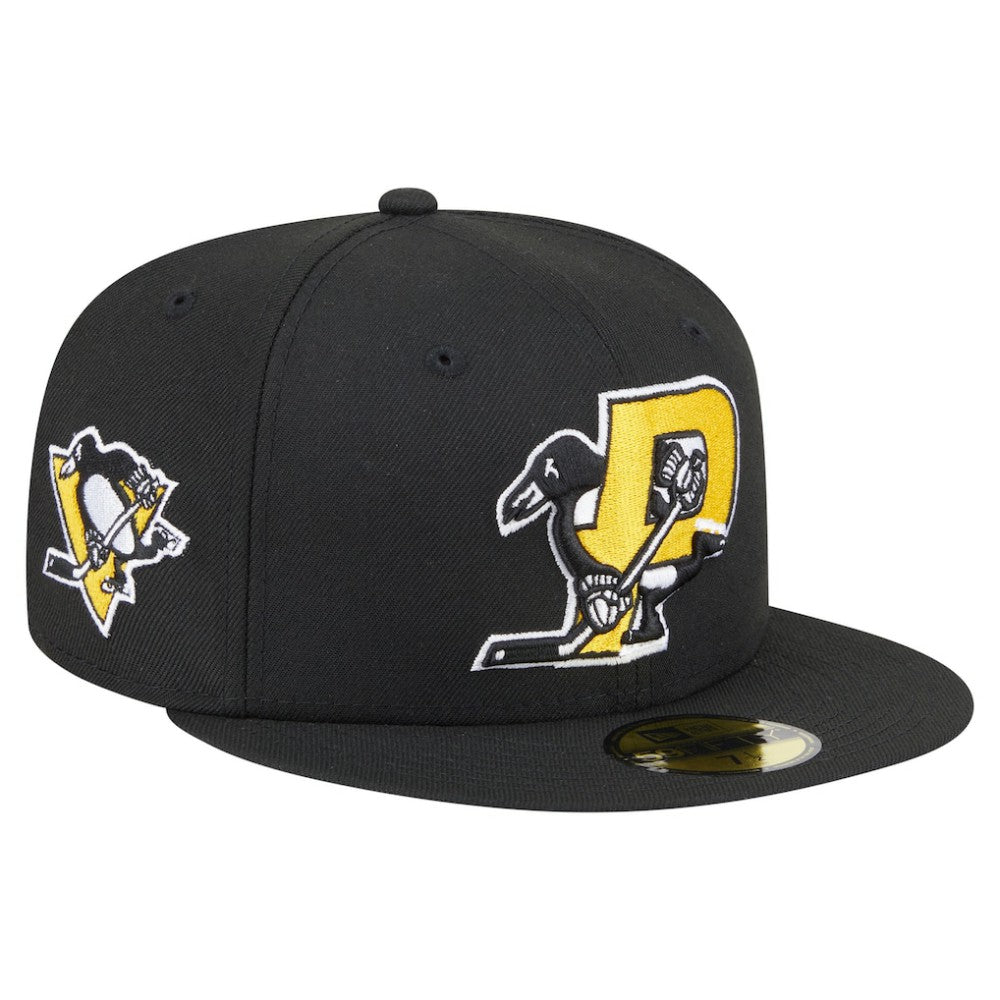 NHL Pittsburgh Penguins New Era Deceptor 59FIFTY Fitted Hat - Black