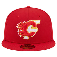 NHL Calgary Flames New Era Deceptor 59FIFTY Fitted Hat - Red