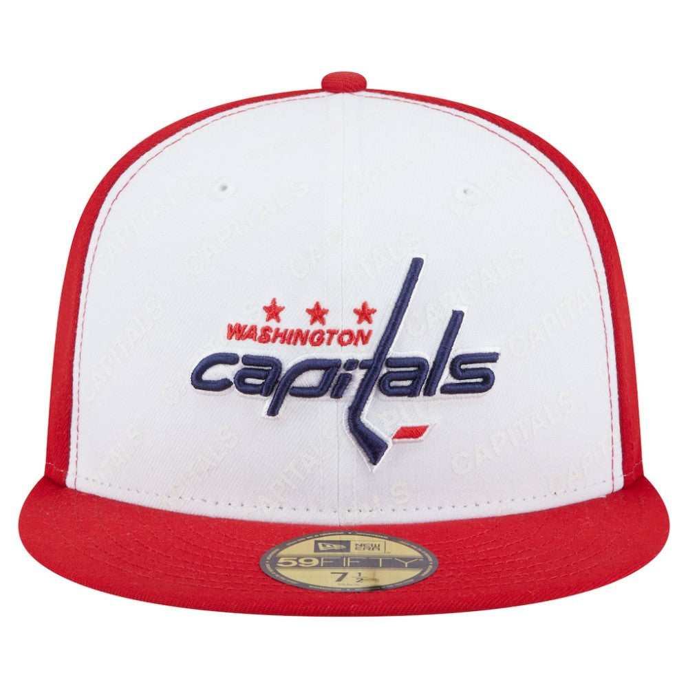 NHL Washington Capitals New Era Repeat Two-Tone 59FIFTY Fitted Hat - White/Red