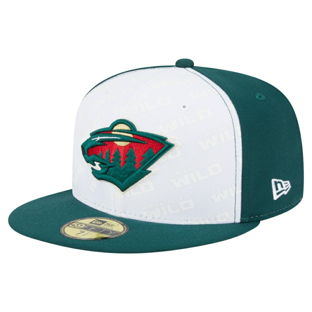 NHL Minnesota Wild New Era Repeat Two-Tone 59FIFTY Fitted Hat - White/Green