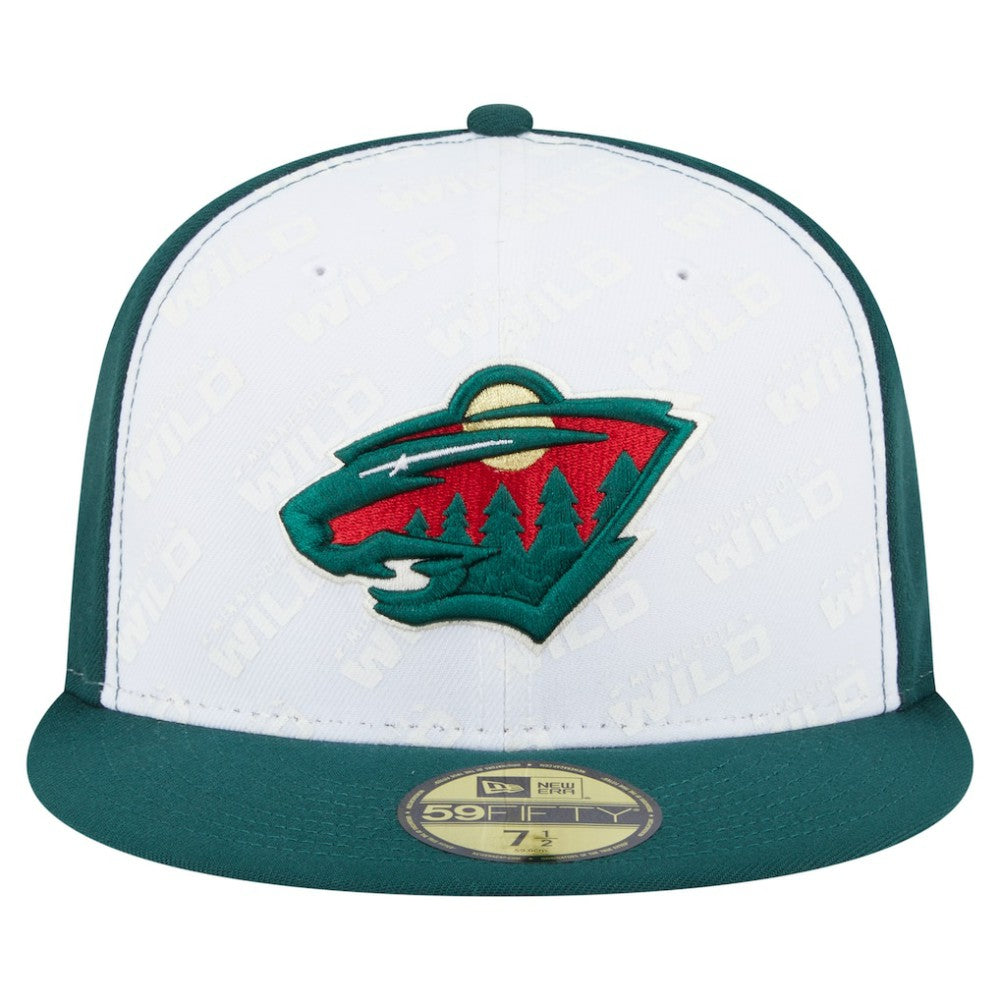 NHL Minnesota Wild New Era Repeat Two-Tone 59FIFTY Fitted Hat - White/Green