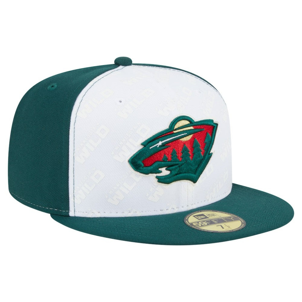 NHL Minnesota Wild New Era Repeat Two-Tone 59FIFTY Fitted Hat - White/Green