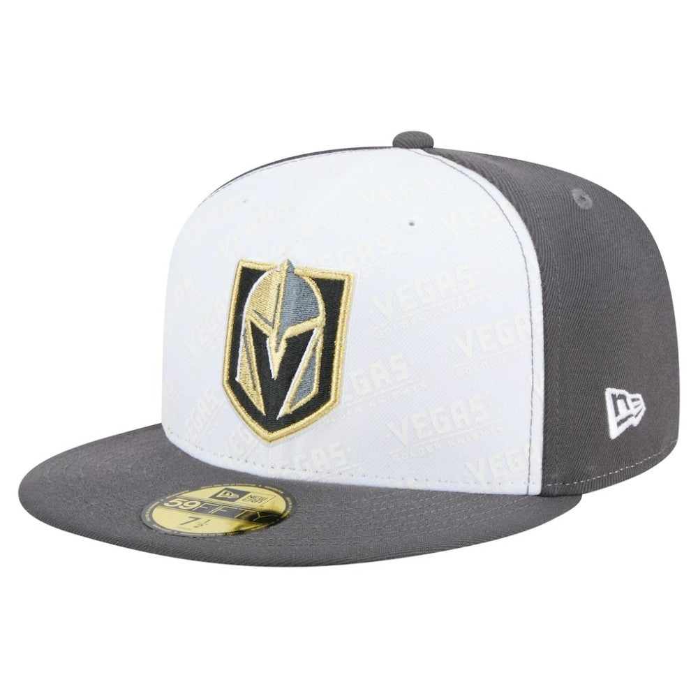 NHL Vegas Golden Knights New Era Repeat Two-Tone 59FIFTY Fitted Hat - White/Gray