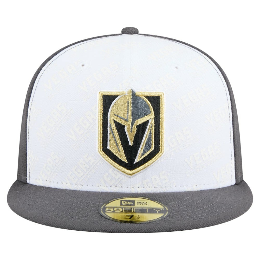 NHL Vegas Golden Knights New Era Repeat Two-Tone 59FIFTY Fitted Hat - White/Gray