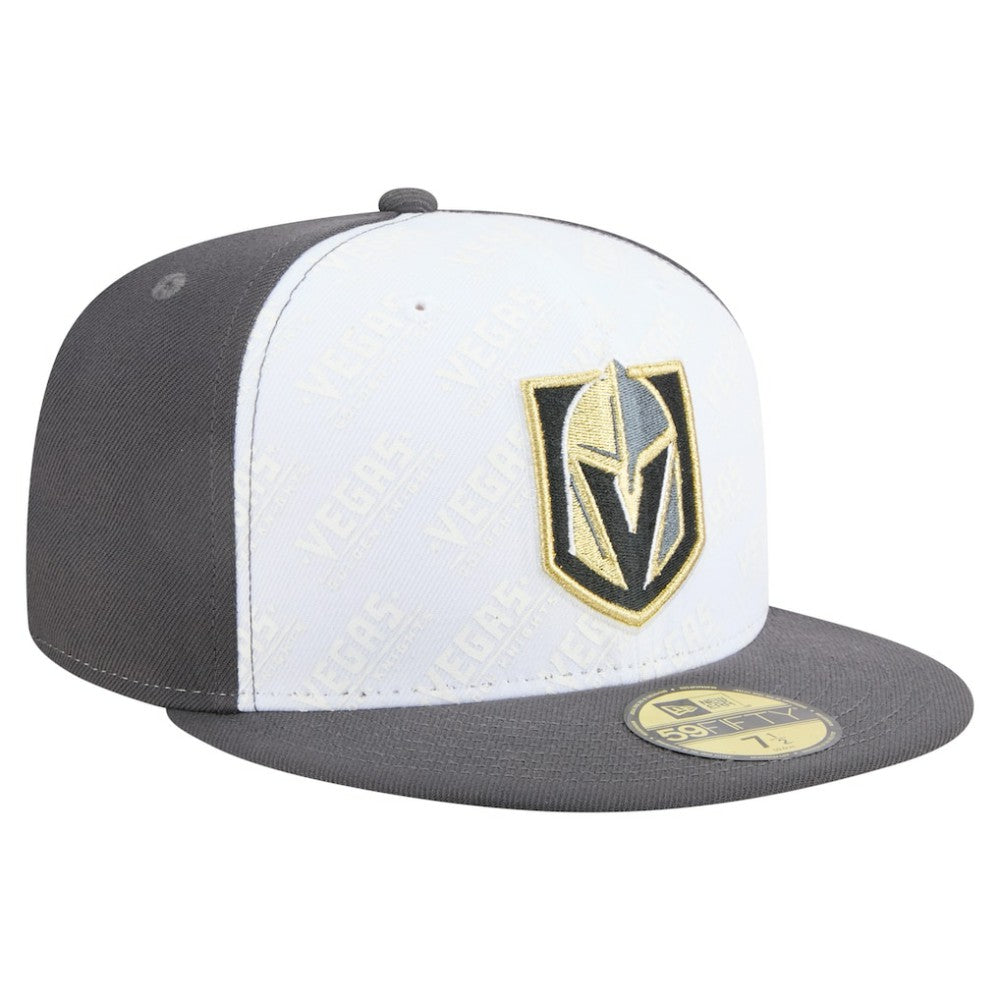 NHL Vegas Golden Knights New Era Repeat Two-Tone 59FIFTY Fitted Hat - White/Gray