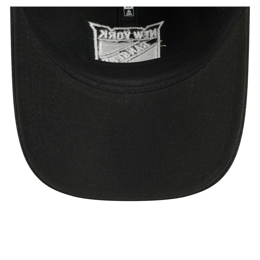 NHL New York Rangers New Era Stamp Fabric Applique 9TWENTY Adjustable Hat - Black