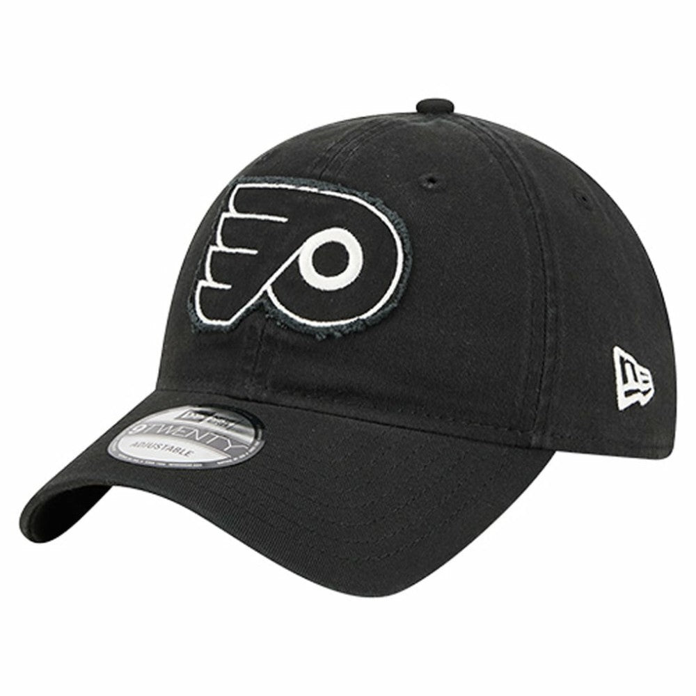 NHL Philadelphia Flyers New Era Stamp Fabric Applique 9TWENTY Adjustable Hat - Black