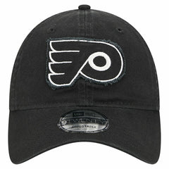 NHL Philadelphia Flyers New Era Stamp Fabric Applique 9TWENTY Adjustable Hat - Black
