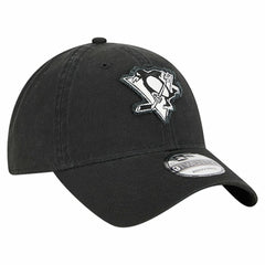 NHL Pittsburgh Penguins New Era Stamp Fabric Applique 9TWENTY Adjustable Hat - Black