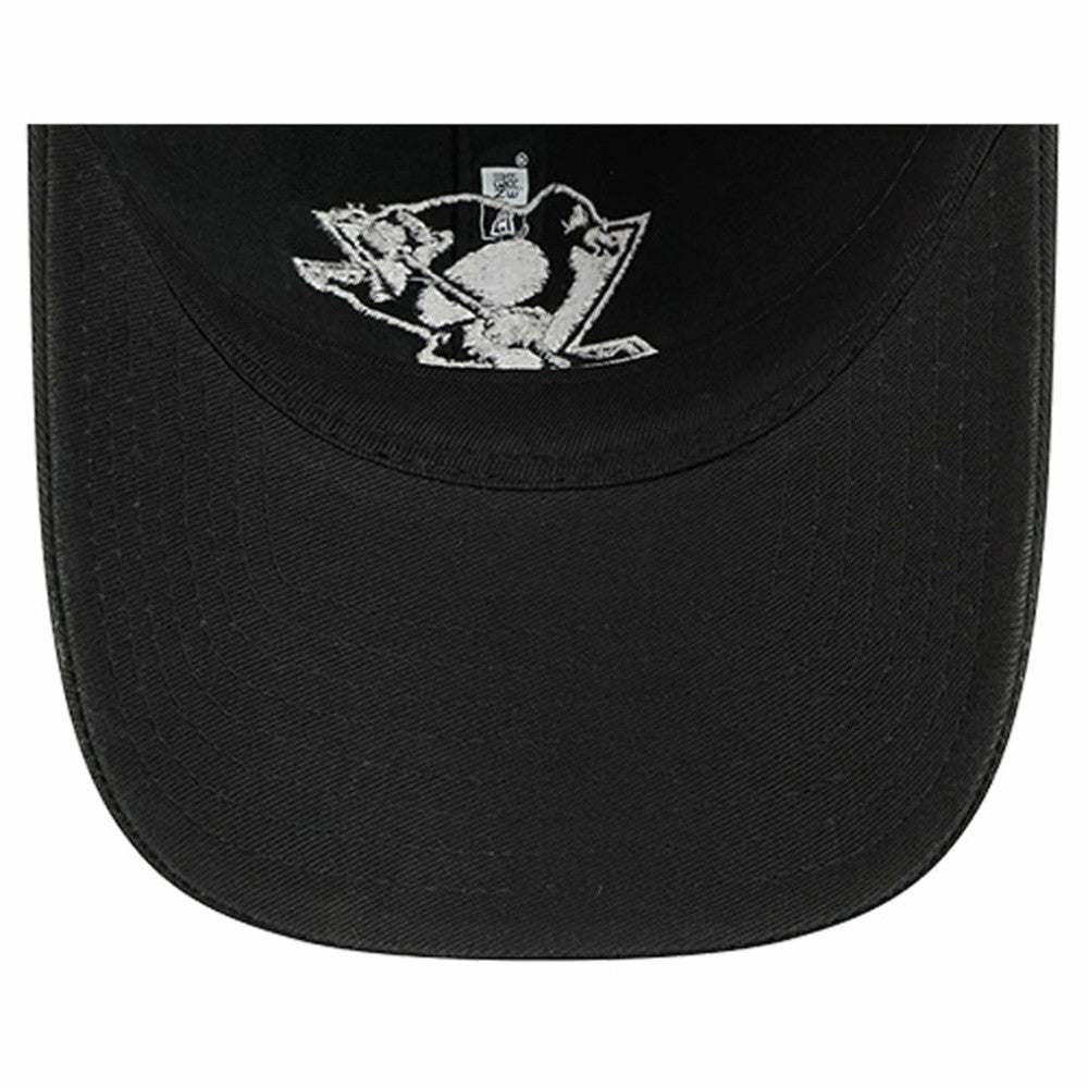 NHL Pittsburgh Penguins New Era Stamp Fabric Applique 9TWENTY Adjustable Hat - Black