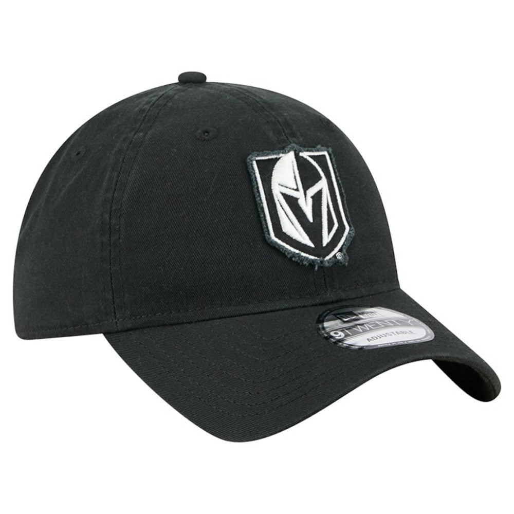 NHL Vegas Golden Knights New Era Stamp Fabric Applique 9TWENTY Adjustable Hat - Black