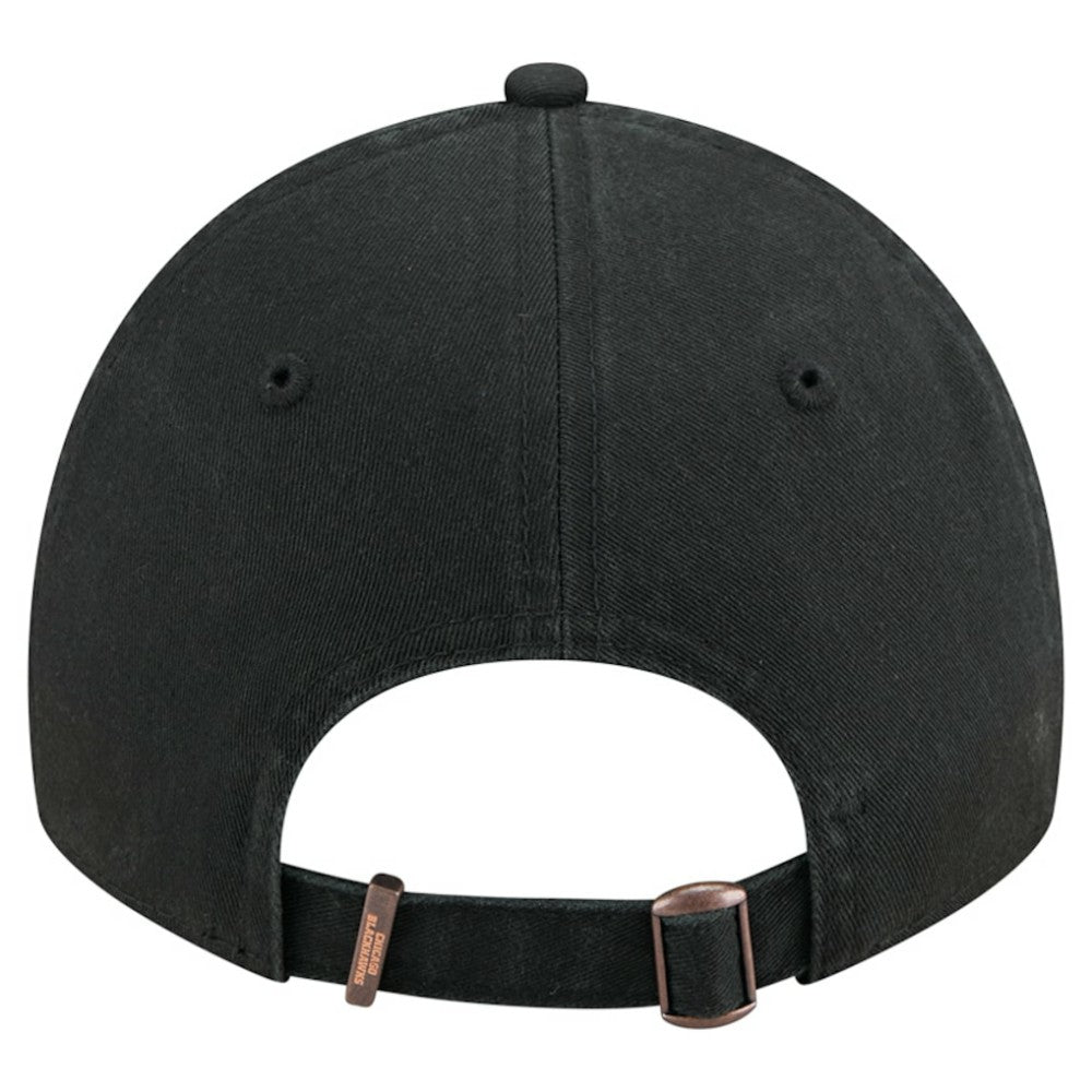 NHL Chicago Blackhawks New Era Stamp Fabric Applique 9TWENTY Adjustable Hat - Black