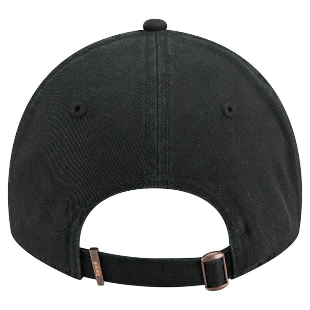 NHL Boston Bruins New Era Stamp Fabric Applique 9TWENTY Adjustable Hat - Black