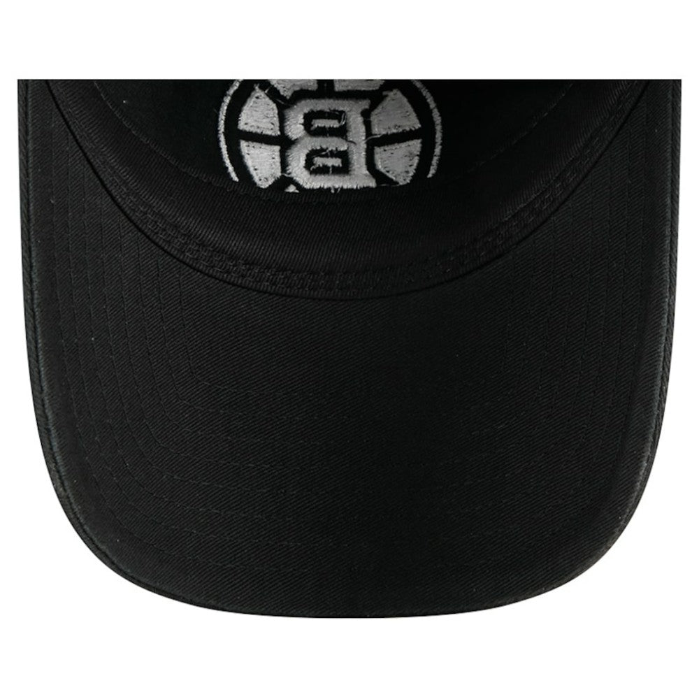 NHL Boston Bruins New Era Stamp Fabric Applique 9TWENTY Adjustable Hat - Black
