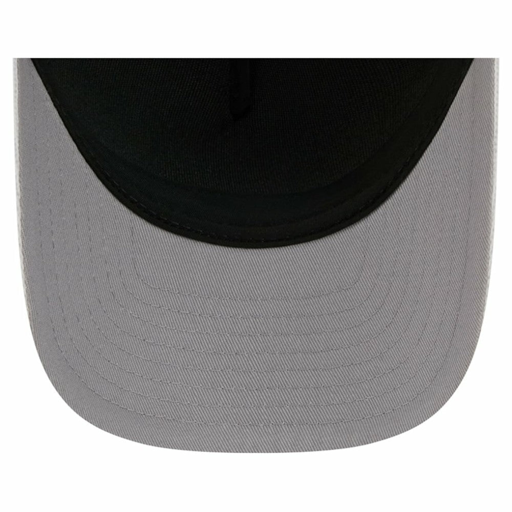 NHL Toronto Maple Leafs New Era Hockey Sock 9FORTY A-Frame M-Crown Adjustable Trucker Hat - White/Blue