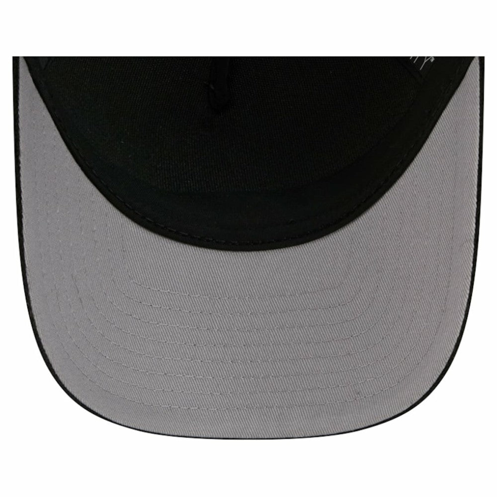NHL Vegas Golden Knights New Era Hockey Sock 9FORTY A-Frame M-Crown Adjustable Trucker Hat - Black/Gray
