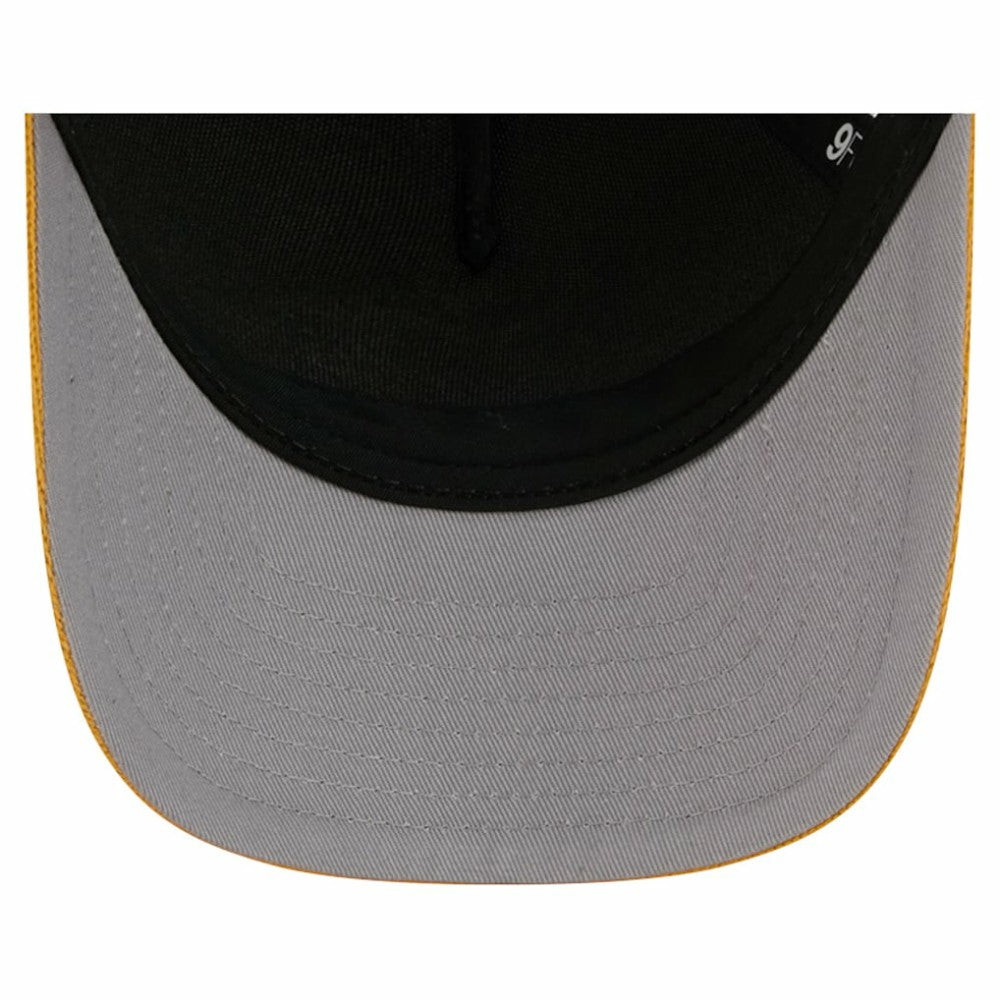 NHL Nashville Predators New Era Hockey Sock 9FORTY A-Frame M-Crown Adjustable Trucker Hat - Gold/Navy