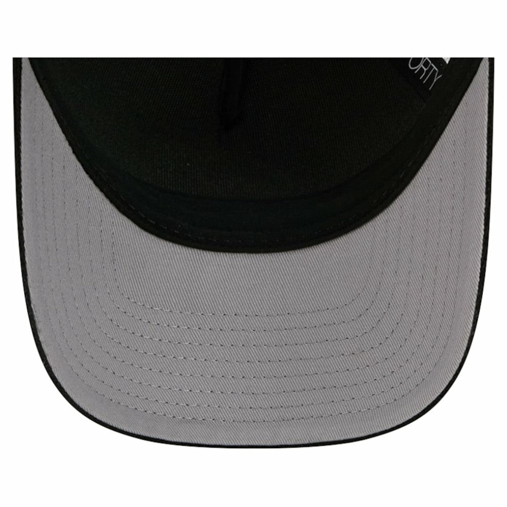 NHL New Jersey Devils New Era Hockey Sock 9FORTY A-Frame M-Crown Adjustable Trucker Hat - Black/Red