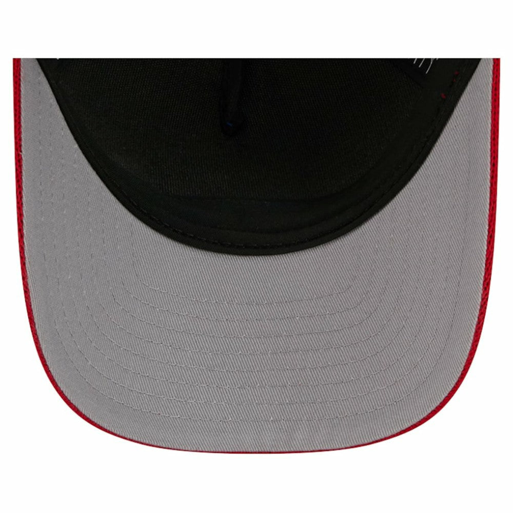 NHL New York Rangers New Era Hockey Sock 9FORTY A-Frame M-Crown Adjustable Trucker Hat - Red/Blue